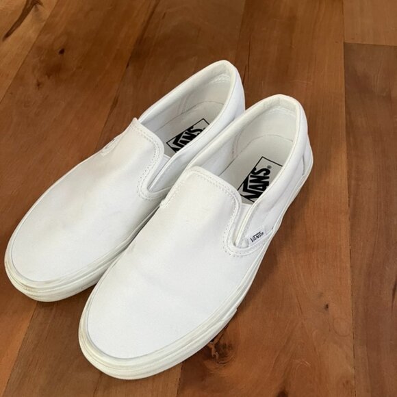 White Vans Slip Ons - Picture 1 of 5